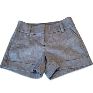 Express Midi Low Rise Blue Wash Linen Blend Shorts Women’s Size 00 NWOT